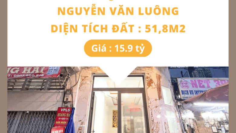 Bán Nhà Quận 6 – Nhà mặt tiền kinh doanh đầy tiềm năng, vị trí đắc địa gần vòng xoay Phú Lâm, Nguyễn Văn Luông